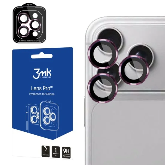 Протектор за камера 3mk Lens Protection Pro - iPhone 18 Pro / iPhone 18 Pro Max - Бордо