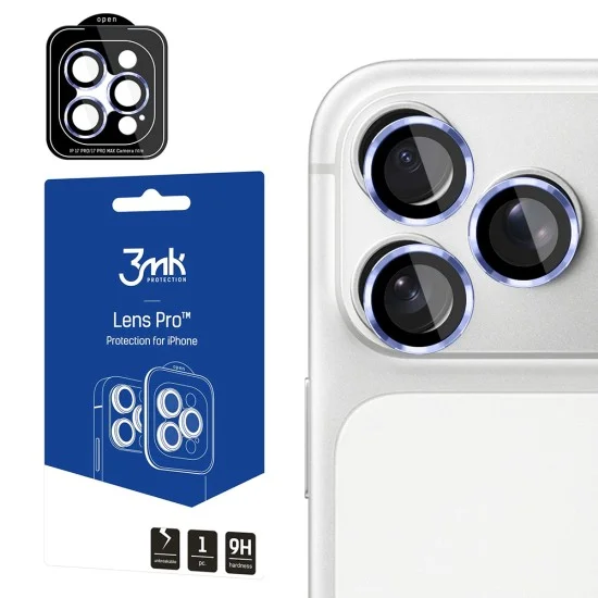 Протектор за камера 3mk Lens Protection Pro - iPhone 18 Pro / iPhone 18 Pro Max - Светлосин