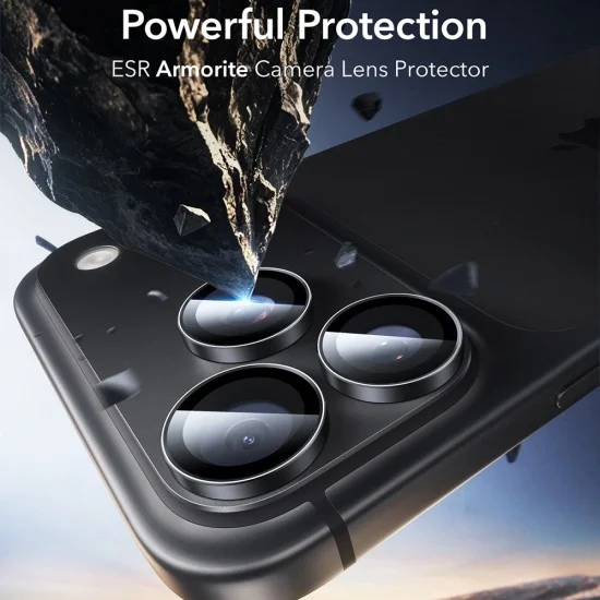 Протектор за камера ESR Armorite Camera Lens Protectors (2 броя в комплект) - iPhone 18 Pro / iPhone 18 Pro Max - Черен