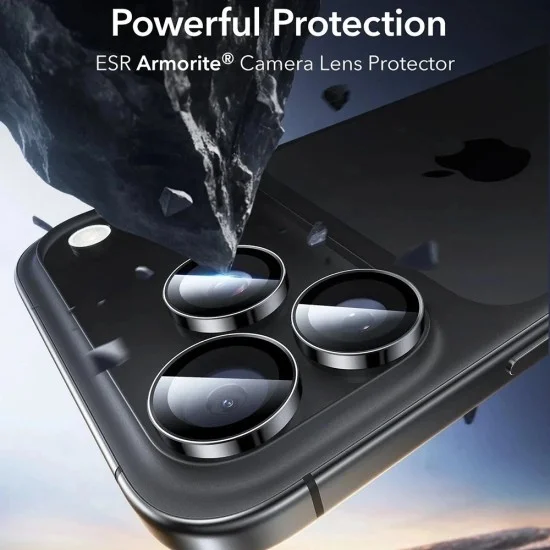 Протектор за камера ESR Armorite Camera Lens Protectors - iPhone 18 Pro / iPhone 18 Pro Max - Черен