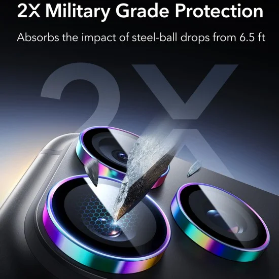 Протектор за камера ESR Armorite Camera Lens Protectors - iPhone 18 Pro / iPhone 18 Pro Max - Многоцветен