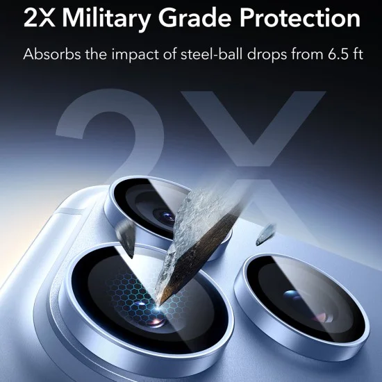 Протектор за камера ESR Armorite Camera Lens Protectors - iPhone 18 Pro / iPhone 18 Pro Max - Син