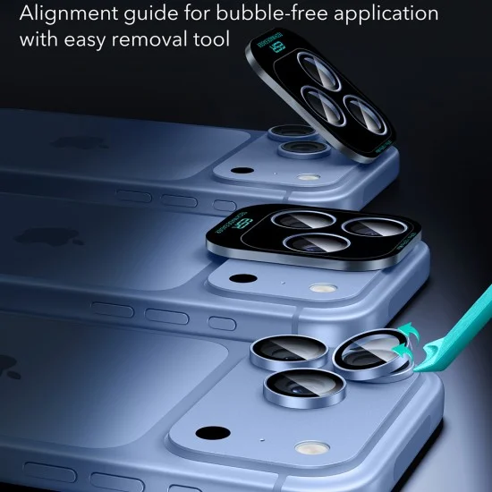 Протектор за камера ESR Armorite Camera Lens Protectors - iPhone 18 Pro / iPhone 18 Pro Max - Син