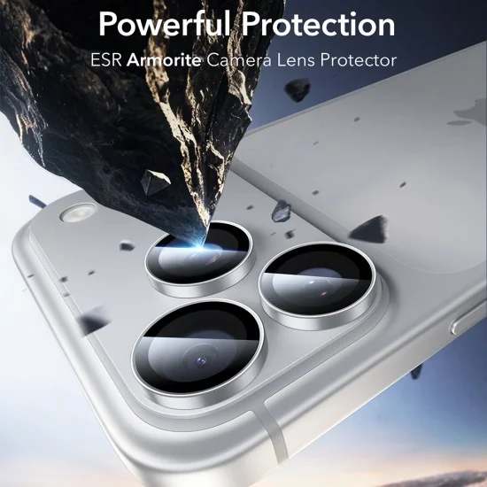 Протектор за камера ESR Armorite Camera Lens Protectors - iPhone 18 Pro / iPhone 18 Pro Max - Сребрист