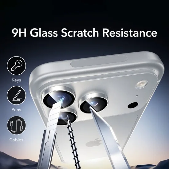 Протектор за камера ESR Armorite Camera Lens Protectors - iPhone 18 Pro / iPhone 18 Pro Max - Сребрист