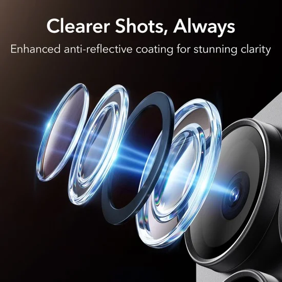 Протектор за камера ESR Armorite Pro Camera Protector - iPhone 18 Pro - Черен