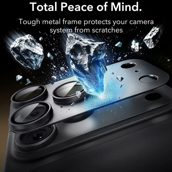Протектор за камера ESR Armorite Pro Camera Protector - iPhone 18 Pro - Черен