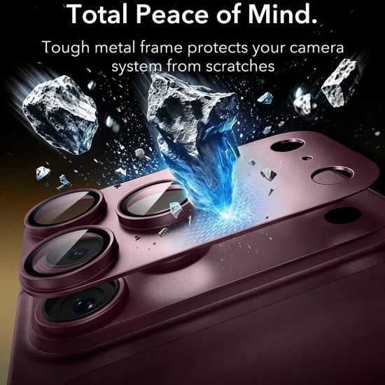 Протектор за камера ESR Armorite Pro Camera Protector - iPhone 18 Pro Max - Бордо