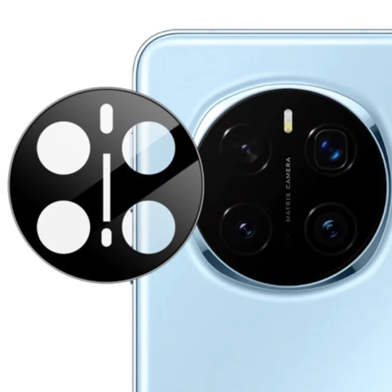 Протектор за камера за Honor Magic7 Pro - Пълно стъкло на камерата - Черен