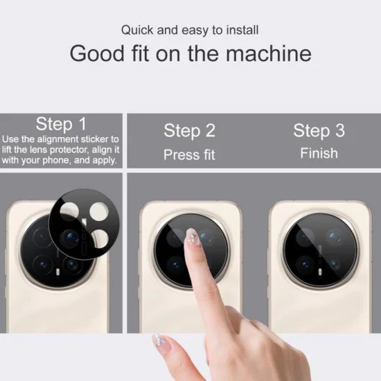Протектор за камера за Honor Magic8 Pro - Full Camera Glass - Techsuit - Черен