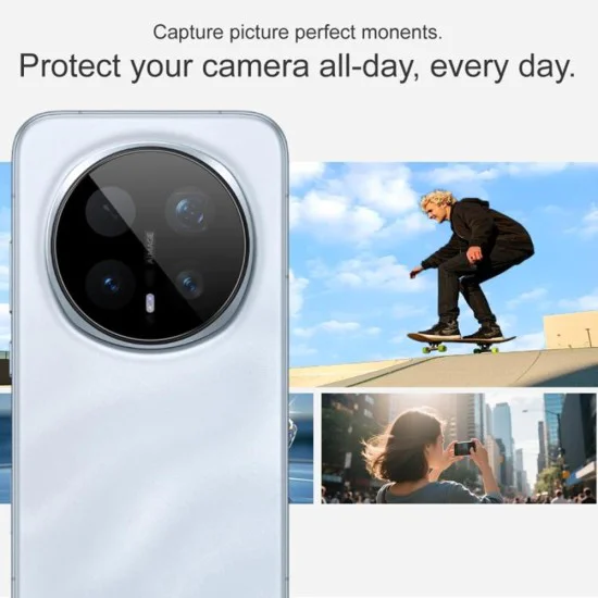 Протектор за камера за Honor Magic8 Pro - Full Camera Glass - Techsuit - Черен