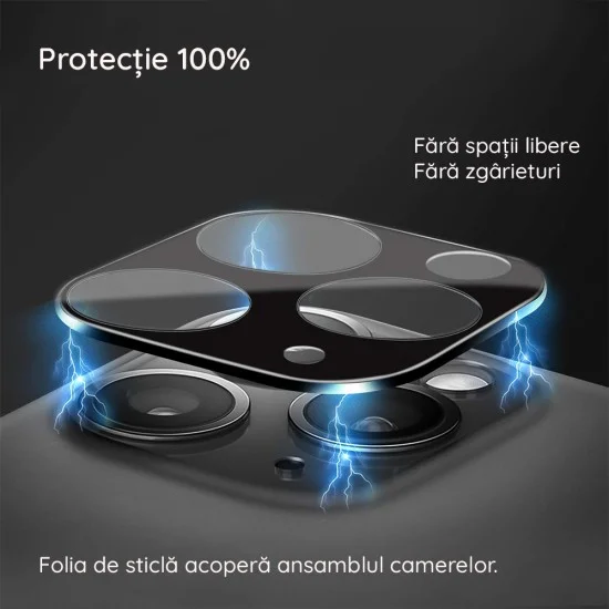 Протектор за камера за Oppo Find X10 Full Camera Glass - Techsuit - Черен