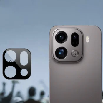 Протектор за камера за Oppo Find X9 Pro - Techsuit Full Camera Glass - Черен