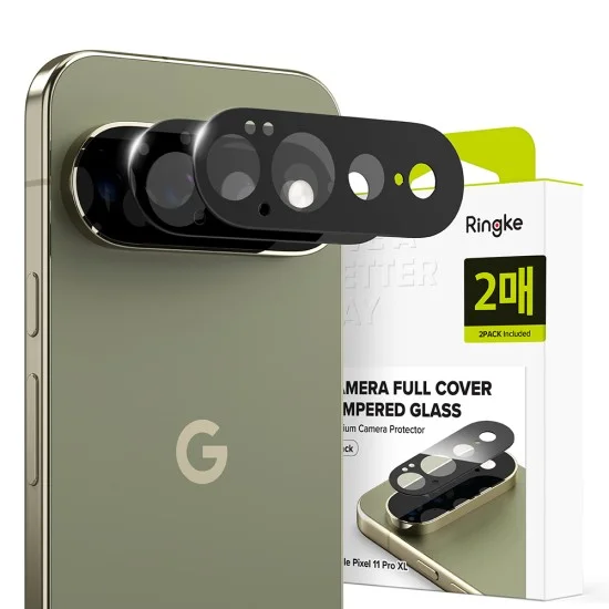 Протектор за камера Ringke Camera Full Cover Glass (2 броя в комплект) - Google Pixel 11 Pro XL - Черен