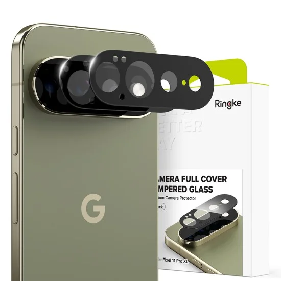 Протектор за камера Ringke Camera Full Cover Glass (2 броя в комплект) - Google Pixel 11 Pro XL - Черен