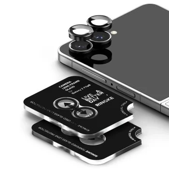 Протектор за камера Ringke Camera Lens Frame Glass (2 броя в комплект) - Samsung Galaxy Z Flip8 - Черен