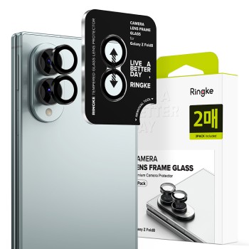 Протектор за камера Ringke Camera Lens Frame Glass (2 броя в комплект) - Samsung Galaxy Z Fold8 - Черен