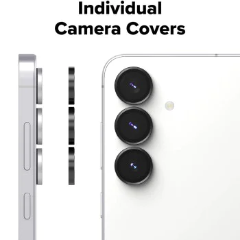 Протектор за камера – Ringke Camera Lens Frame Glass (2 pack) – Samsung Galaxy S25 FE – Черен