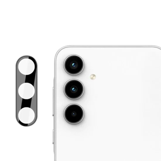 Протектор за камера за Samsung Galaxy A55 5G - Пълно стъкло за камера - Черен