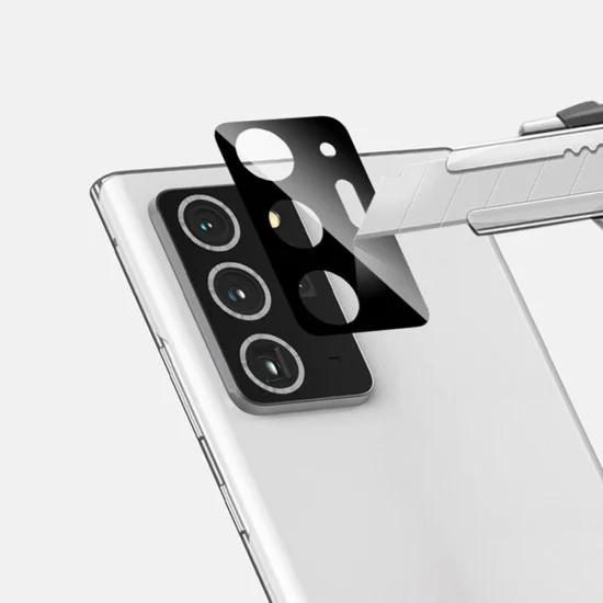 Протектор за камера за Samsung Galaxy Note 20 Ultra / Note 20 Ultra 5G - Пълно стъкло за камера - Черно