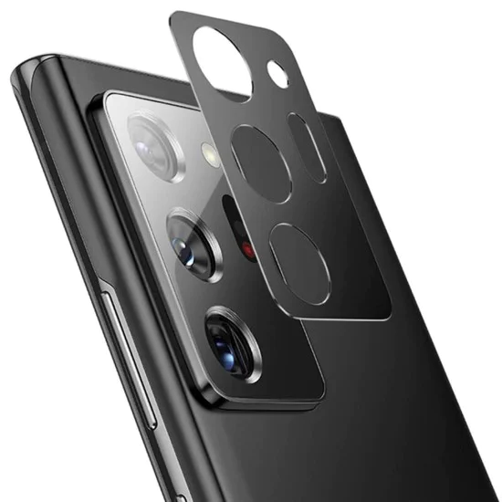 Протектор за камера за Samsung Galaxy Note 20 Ultra / Note 20 Ultra 5G - Пълно стъкло за камера - Черно