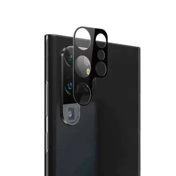 Протектор за камера за Samsung Galaxy S23 Ultra - Пълно стъкло за камера - Черен