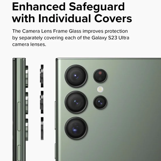 Протектор за камера за Samsung Galaxy S23 Ultra - Ringke Camera Lens Lens Frame Glass - черно