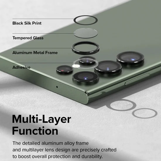 Протектор за камера за Samsung Galaxy S23 Ultra - Ringke Camera Lens Lens Frame Glass - черно