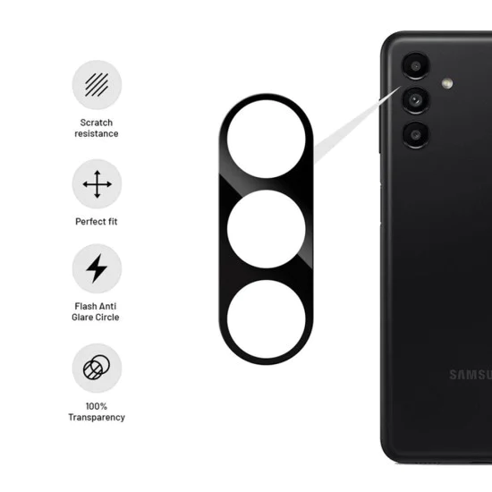 Протектор за камера за Samsung Galaxy S24 - Цяло стъкло на камерата - черен