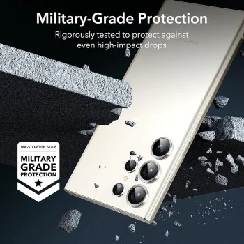 Протектор за камера за Samsung Galaxy S24 Ultra - ESR Lens Protector Tempered Glass - Silver