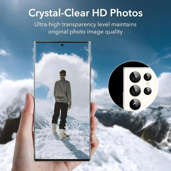 Протектор за камера за Samsung Galaxy S24 Ultra - ESR Lens Protector Tempered Glass - Silver