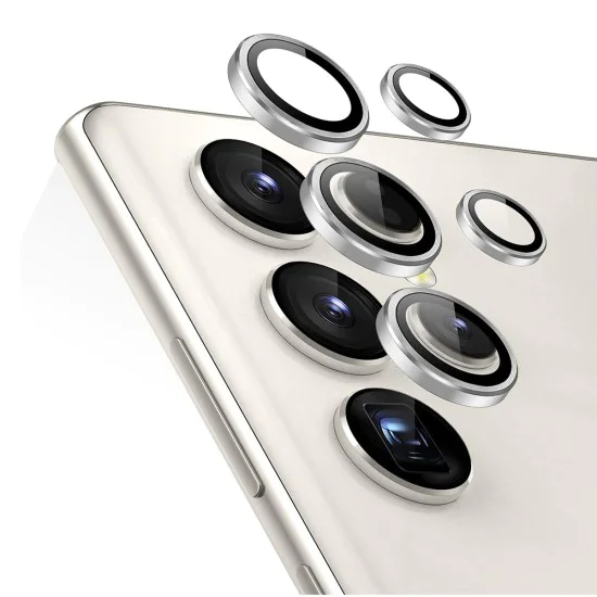 Протектор за камера за Samsung Galaxy S24 Ultra - ESR Lens Protector Tempered Glass - Silver