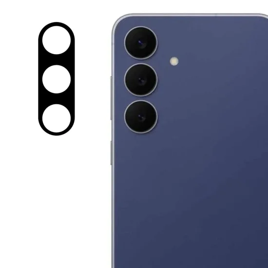 Протектор камера за Samsung Galaxy S25 FE - Цяло стъкло на камерата - Черен