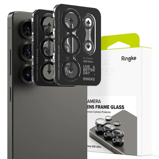 Протектор за камера за Samsung Galaxy S25 Ultra - Ringke Camera Lens Lens Frame Glass - черно