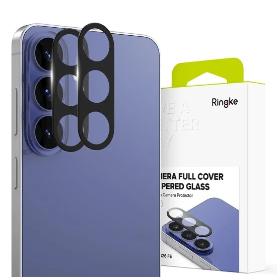 Протектор за камера за Samsung Galaxy S26 FE - Camera Full Cover Glass (2 pack) - Ringke - Черен