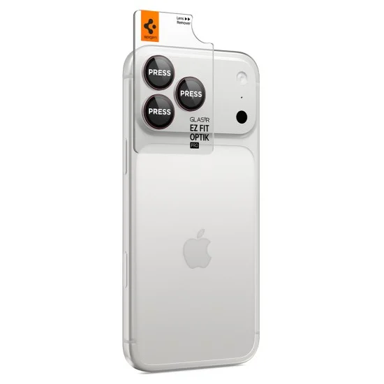 Протектор за камера Spigen (2 бр.) Optik.tR EZ Fit Pro Camera Glass (AGL12044) - iPhone 18 Pro / iPhone 18 Pro Max - Бордо