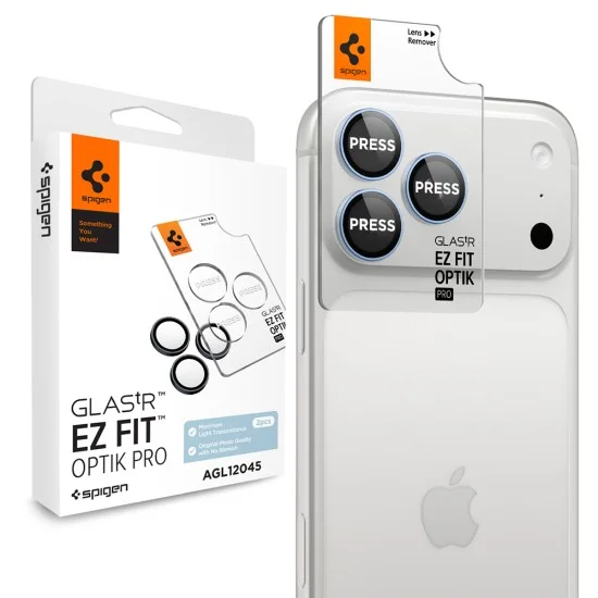 Протектор за камера Spigen (2 бр.) Optik.tR EZ Fit Pro Camera Glass (AGL12045) - iPhone 18 Pro / iPhone 18 Pro Max - Светлосин