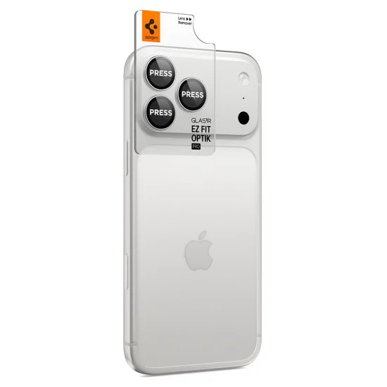 Протектор за камера Spigen (2 бр.) Optik.tR EZ Fit Pro Camera Glass (AGL12046) - iPhone 18 Pro / iPhone 18 Pro Max - Сребрист