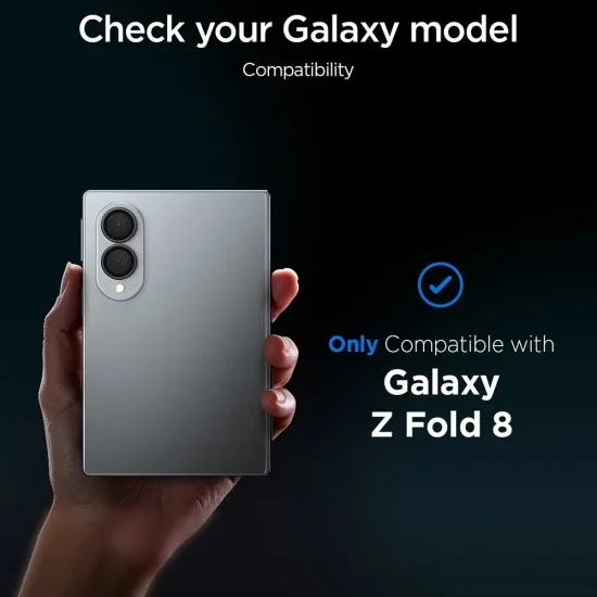 Протектор за камера Spigen Glas.tR EZ Fit Optik Pro HD (AGL11944) (2 броя в комплект) - Samsung Galaxy Z Fold8 - Черен
