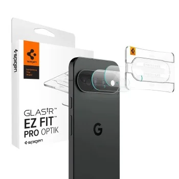 Протектор за камера Spigen Optik.tR EZ Fit Pro Camera Glass (2 броя в комплект) (AGL11479) - Google Pixel 11 - Черен