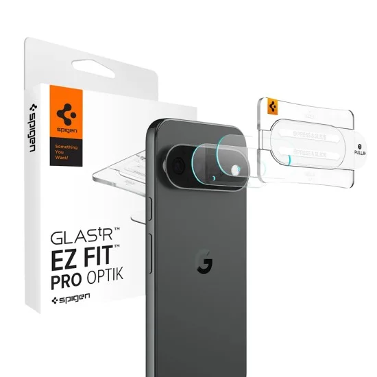 Протектор за камера Spigen Optik.tR EZ Fit Pro Camera Glass (2 броя в комплект) (AGL11489) - Google Pixel 11 Pro XL - Черен