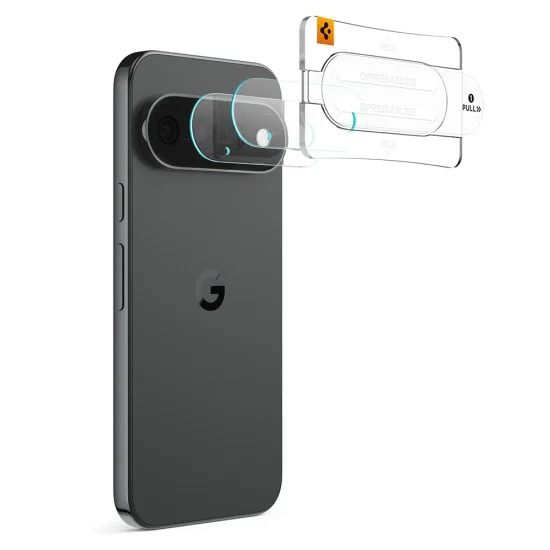 Протектор за камера Spigen Optik.tR EZ Fit Pro Camera Glass (2 броя в комплект) (AGL11489) - Google Pixel 11 Pro XL - Черен