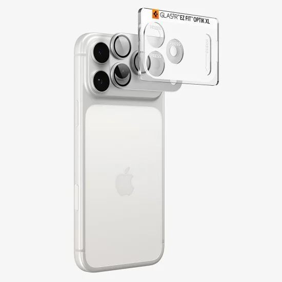 Протектор за камера Spigen Optik.tR EZ Fit Pro XL Camera Glass (AGL12042) - iPhone 18 Pro Max - Сребрист