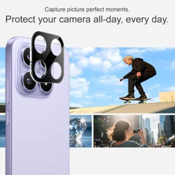 Протектор за камера – Techsuit Full Camera Glass – Xiaomi 17 – Черен