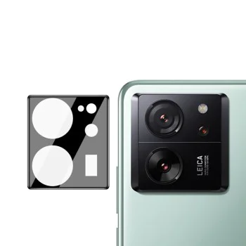 Протектор за камера за Xiaomi 13T / 13T Pro - Пълно стъкло за камера - Черно