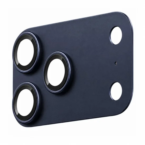 Протектор за камера за iPhone 17 Pro Max - Integrated Metal Camera Lens Protector - Blueo - Тъмно син