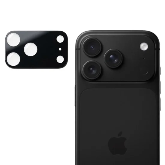 Протектор за камера за iPhone 18 Pro Max Full Camera Glass - Techsuit - Черен
