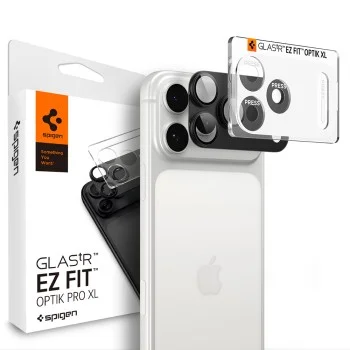Протектор за камера за iPhone 18 Pro Max Optik.tR EZ Fit Pro XL Camera Glass (AGL12039) - Spigen - Тъмносив