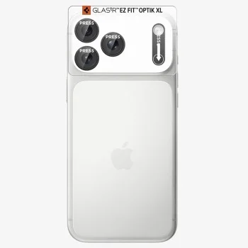 Протектор за камера за iPhone 18 Pro Optik.tR EZ Fit Pro XL Camera Glass (AGL12035) - Spigen - Тъмносив