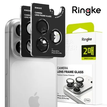 Протектор за камера за iPhone 18 Pro / iPhone 18 Pro Max - Camera Lens Frame Glass (2 pack) - Ringke - Прозрачен